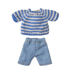 Maileg - Tøj til Storebror Mus - Bukser og striktrøje