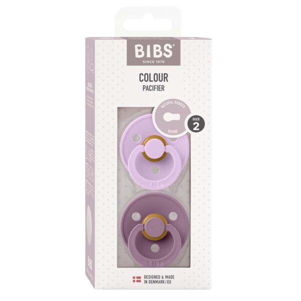 BIBS runde latex sutter Violet Sky og Mauve str. 2
