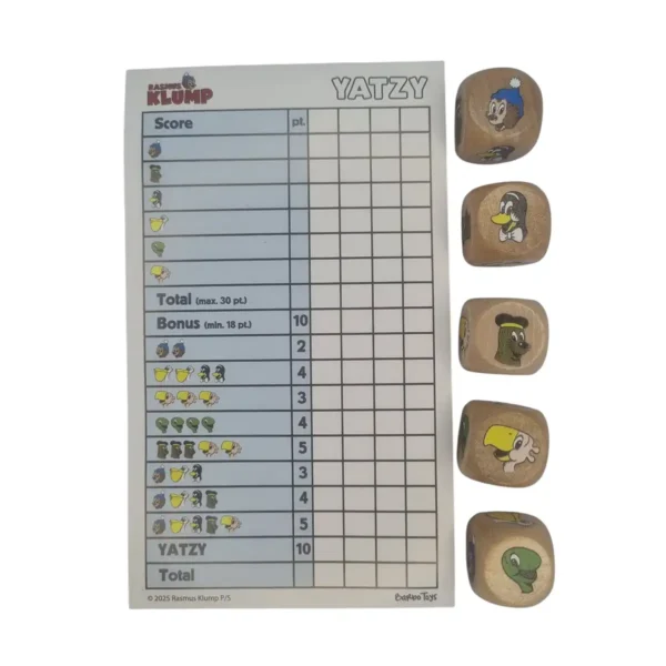 Børne Yatzy Rasmus Klump familiespil