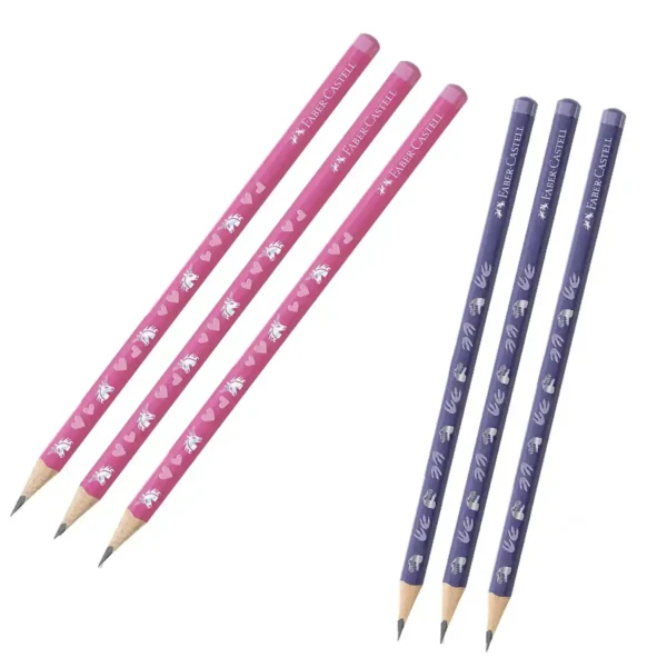 Faber-Castell 3 stk. blyanter Dino/Enhjørning i Blå eller pink