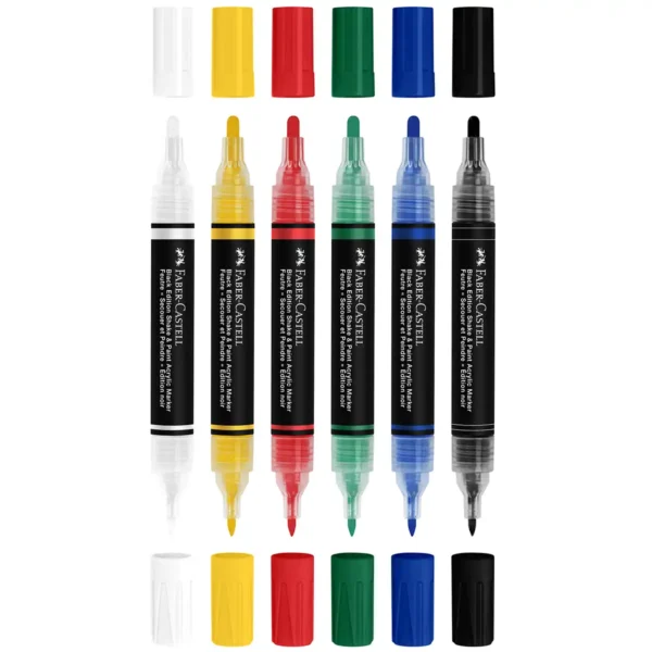 Faber-Castell Black Edition Shake & Paint akryltuscher 6 stk.