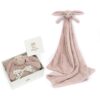 Jellycat Bashful Luxe Kanin babytæppe rose med navn