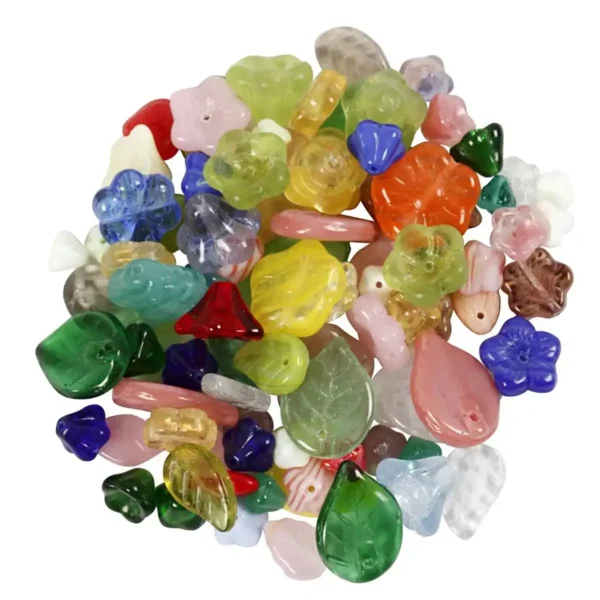 Flotte glasperler til smykker i ass. farver