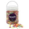 Farverige plastperler til smykker til børn