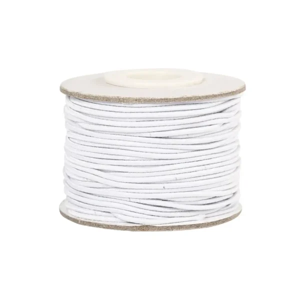 Hvid elastiksnor til smykkeperler