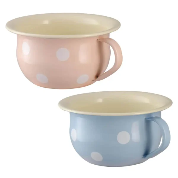 Emalje potte med prikker – en nostalgisk gave med personlig charme