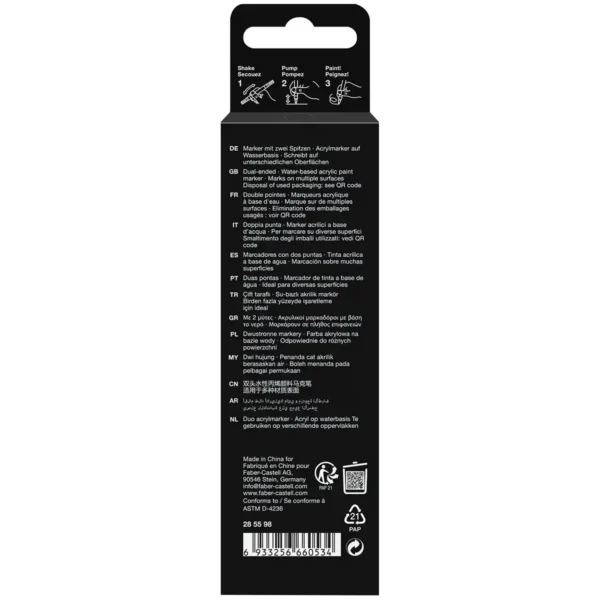 Faber-Castell Black Edition Shake & Paint akryltuscher sort