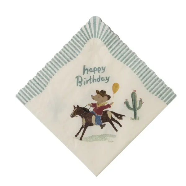 Fødselsdag servietter med cowboy fra Maileg – Gør festen til en leg
