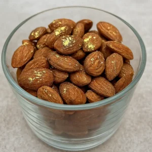 opskrift på salte mandler med guld støv