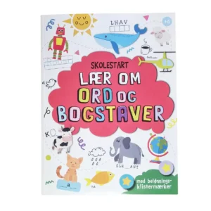 Opgavebog skolestart lær om ord og bogstaver - Klar til skolestart 2025 med ordleg og sjov
