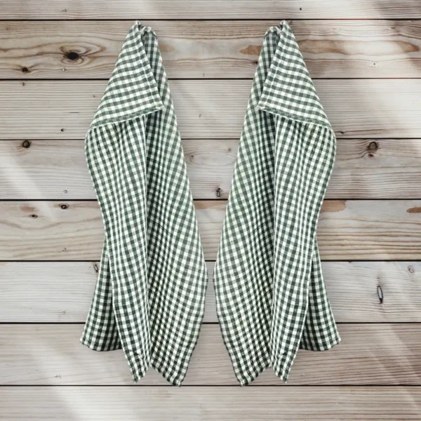 BY SKAGEN viskestykke grøn klassisk tern – Klassisk funktionalitet med et frisk twist