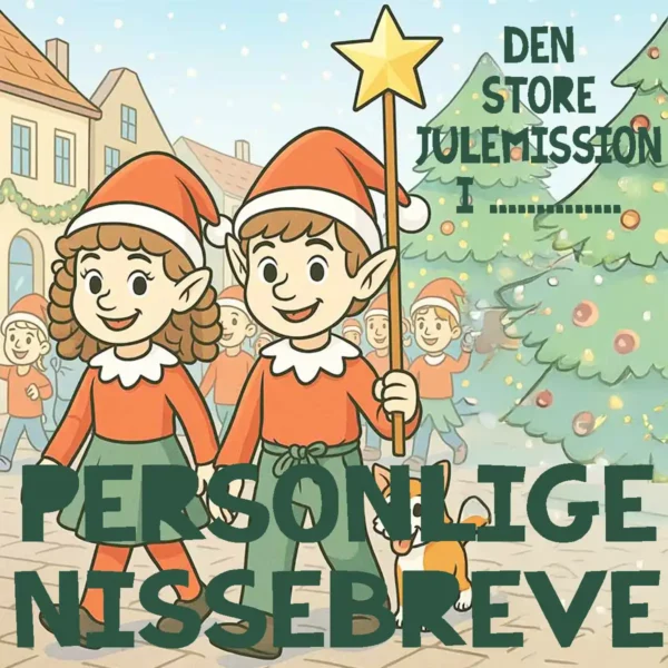 Personlige nissebreve 24 breve + 2 ekstra – Den store julemission i (Bynavn)