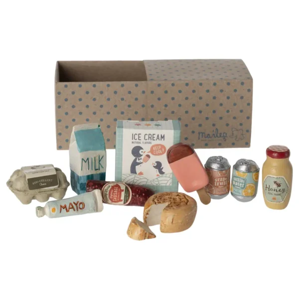 Maileg miniature købmandssæt – leg til dukkehuset