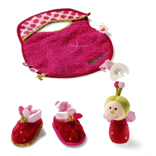 Lilliputiens gavesæt Liz – savlesmæk, futter og rangle