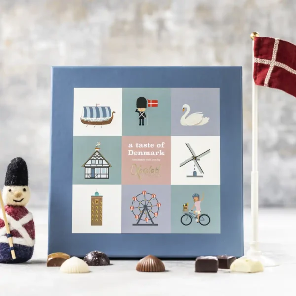 Chokolade gaveæske A Taste of Denmark 25 fra Xocolatl – klassiske smage i luksuriøs gaveæske