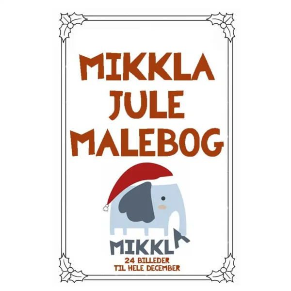 Julekalender malebog – print selv (24 tegninger)