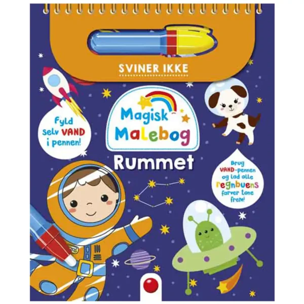 Magisk malebog med vand Rummet fra forlaget Bolden – mal med vand og oplev magien