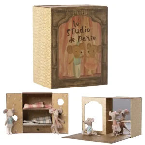 Maileg - Ballet mus i dansestudie - Lillesøster og lillebror