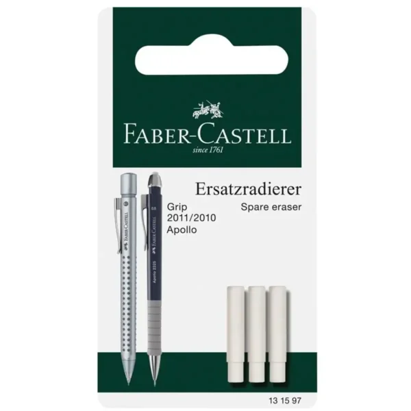 Faber-Castell Refill viskelæder 3-pak – rene streger, klar til nye idéer