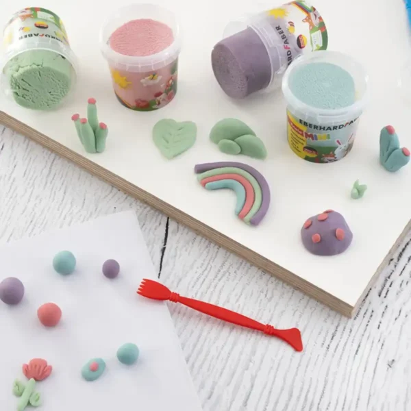 Modellervoks Sæt Pastel fra Eberhard Faber – rolig leg med farver og fantasi