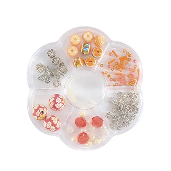 Perleæske med akryl perler til børn – otte farve varianter fyldt med kreativ leg og smukke perler