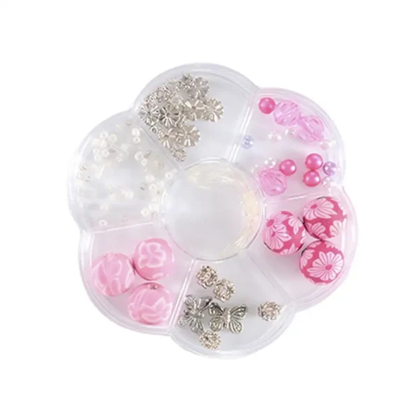 Perleæske med akryl perler til børn – otte farve varianter fyldt med kreativ leg og smukke perler