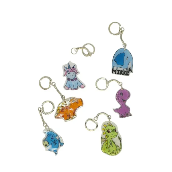 Krympeplast sæt med nøglering, snekugler mm - Kreativ og sjov leg for børn og voksne