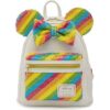 Loungefly Disney Minnie Rainbow mini-rygsæk – farverig designer rygsæk til børn og voksne