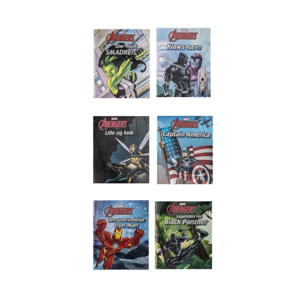 Mini bøger med Marvel Avengers for børn – Små superheltefortællinger fyldt med mod, samarbejde og action