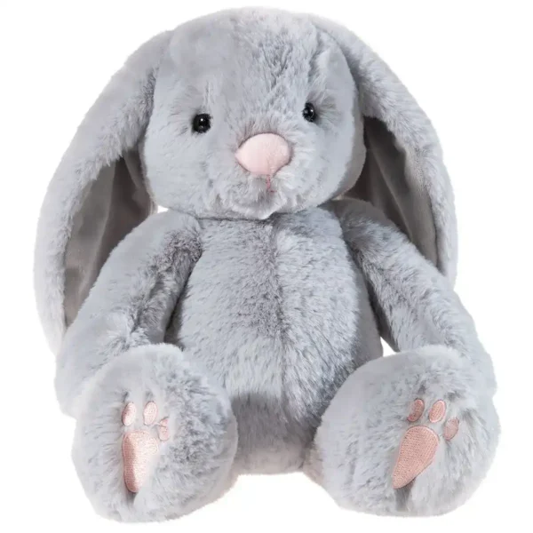 Kanin bamse i Silver – en rolig og blød kanin bamse i neutrale nuancer