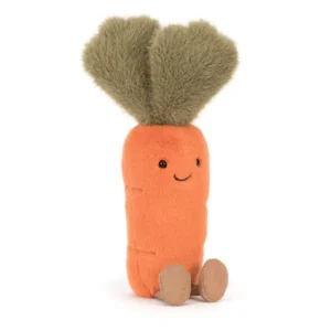 Jellycat Amuseables Carrot – blød gulerod bamse med sjovt, charmerende og livligt udtryk