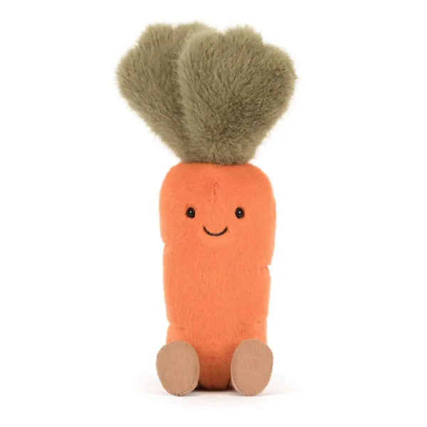 Jellycat Amuseables Carrot – blød gulerod bamse med sjovt, charmerende og livligt udtryk