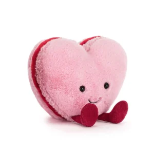 Jellycat Amuseables Colette Heart Macaron – blød hjerteformet macaron bamse