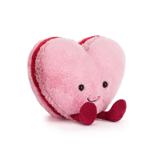 Jellycat Amuseables Colette Heart Macaron – blød hjerteformet macaron bamse