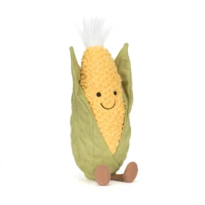 Jellycat Amuseables Sweetcorn – blød majs bamse med sjovt og venligt udseende