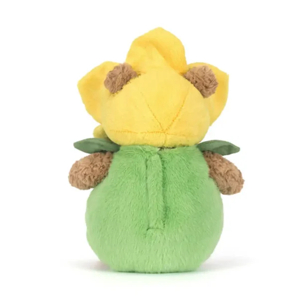 Jellycat Bartholomew Bjørn Daffodil Outfit – blød bamse i forårs farvet blomster dragt med navn