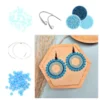 Miyuki DIY kit round ørering blå