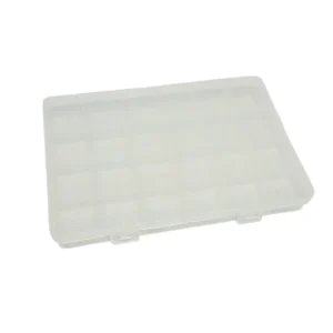 Opbevaringsboks med 16 små rum – praktisk plastæske til perler og smykkedele