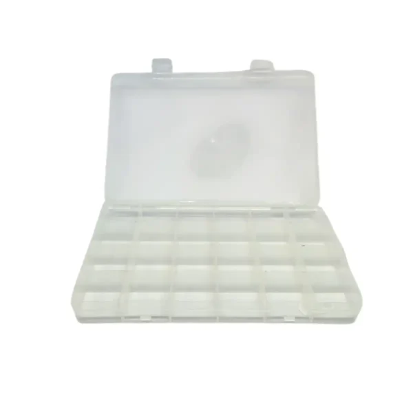 Opbevaringsboks med 16 små rum – praktisk plastæske til perler og smykkedele