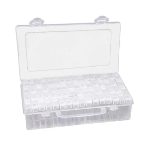 Opbevaringsboks til perler med 64 beholdere med flip-låg – praktisk opbevaring til perler og smykkedele