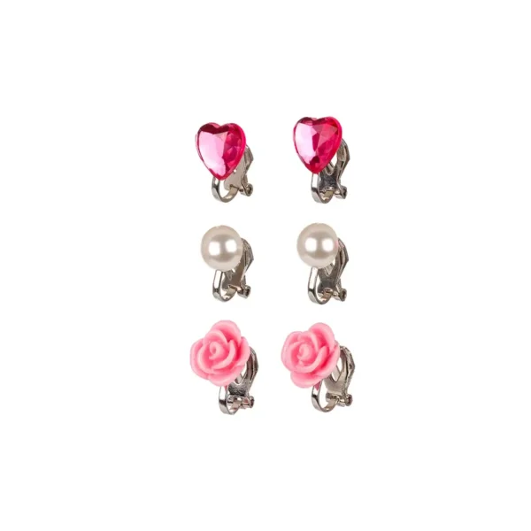 Clips øreringe til børn Hila pink fra Souza – legesmykker uden huller