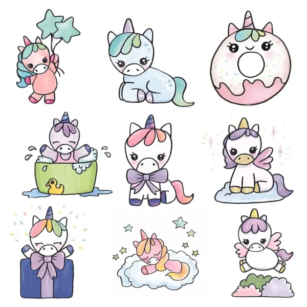 Tegneguides til børn med Enhjørninge og venner fra 4–99 år fra Skal vi tegne