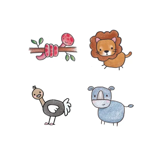 Tegneguides til børn med vilde dyr fra 4–99 år fra Skal vi tegne