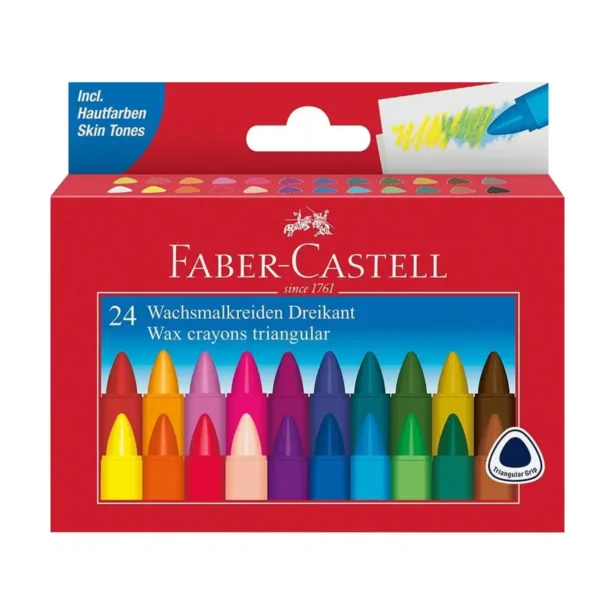 Faber-Castell voks farvekridt til børn 24 stk