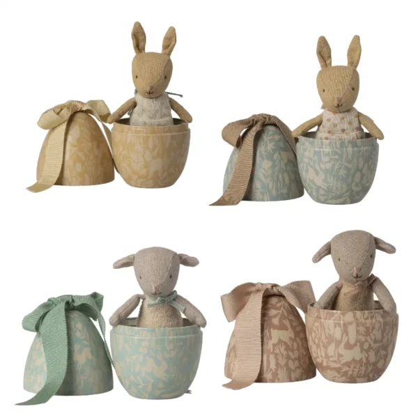 Maileg metal påskeæg med kanin