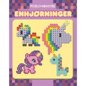 Enhjørning perlemønstre fra Forlaget Tukan – kreative projekter med HAMA perler