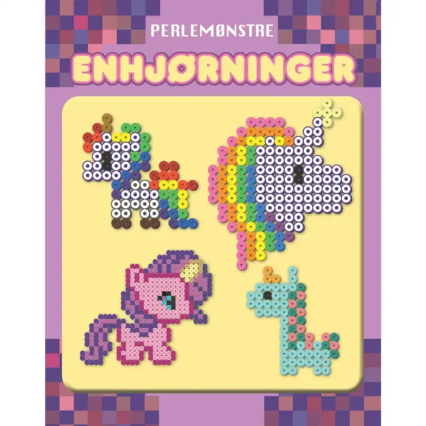 Enhjørning perlemønstre fra Forlaget Tukan – kreative projekter med HAMA perler
